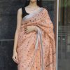 Coral Blush Sari (Linen Silk) - Image 3