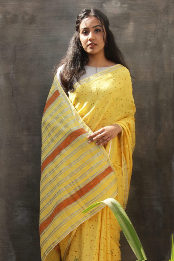Amber Hue Sari (Cotton) - Image 2