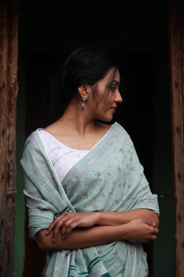 Mint Tint Sari (Cotton) - Image 2