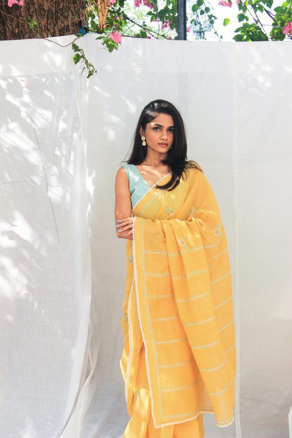 linen sari
