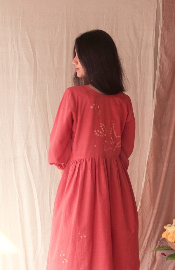 Terra Brown Khadi Dress - Image 5