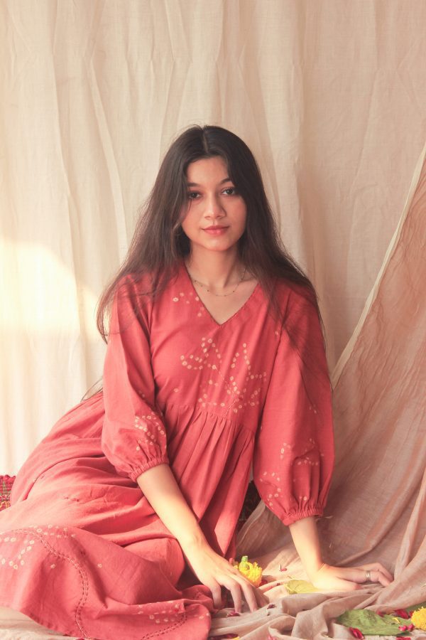 Terra Brown Khadi Dress - Image 4