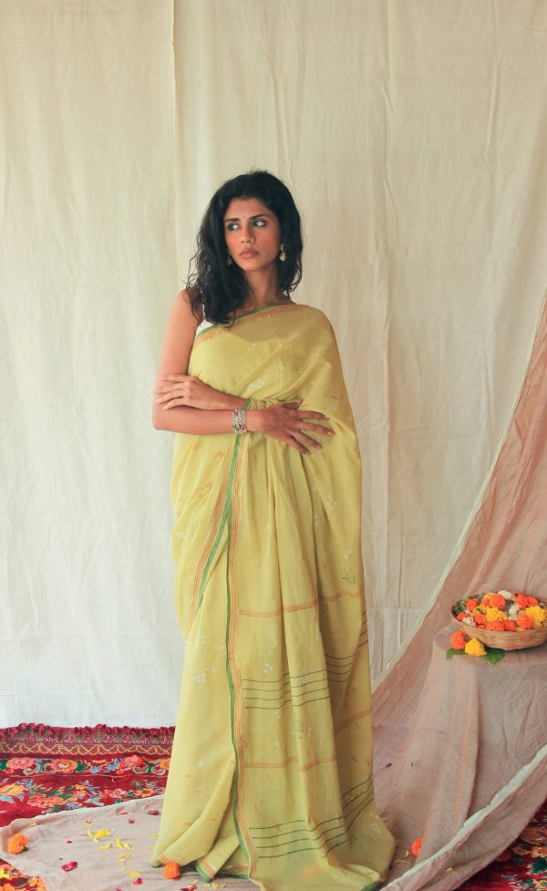 bandhej cotton saree