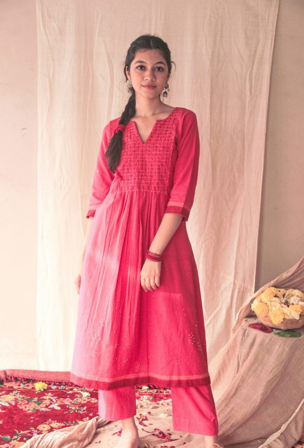 Noor Pink Kurta Set - Image 3