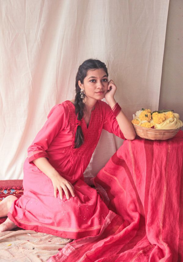 Noor Pink Kurta Set - Image 5