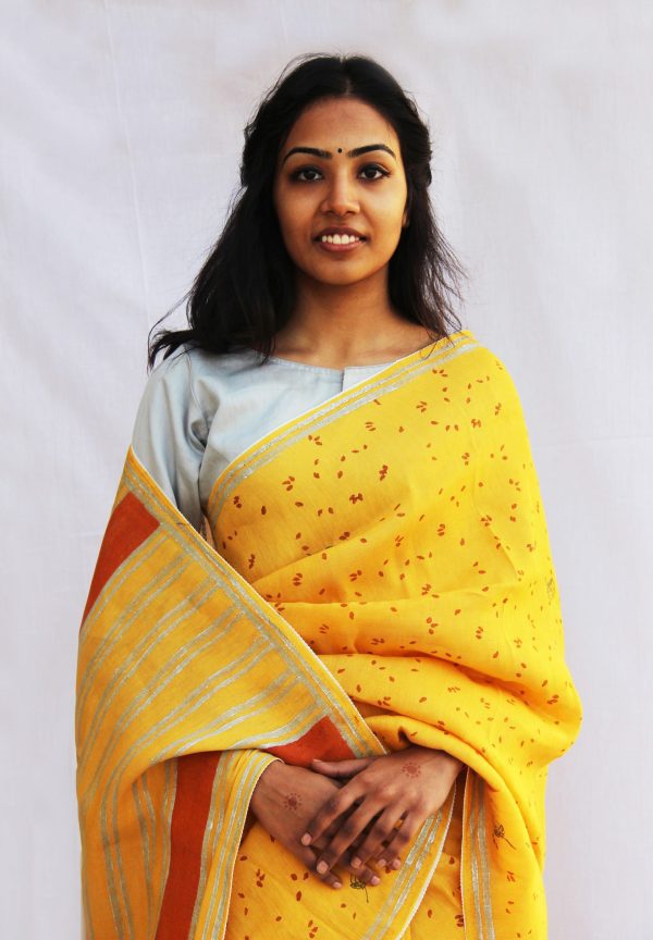 amber hue sari