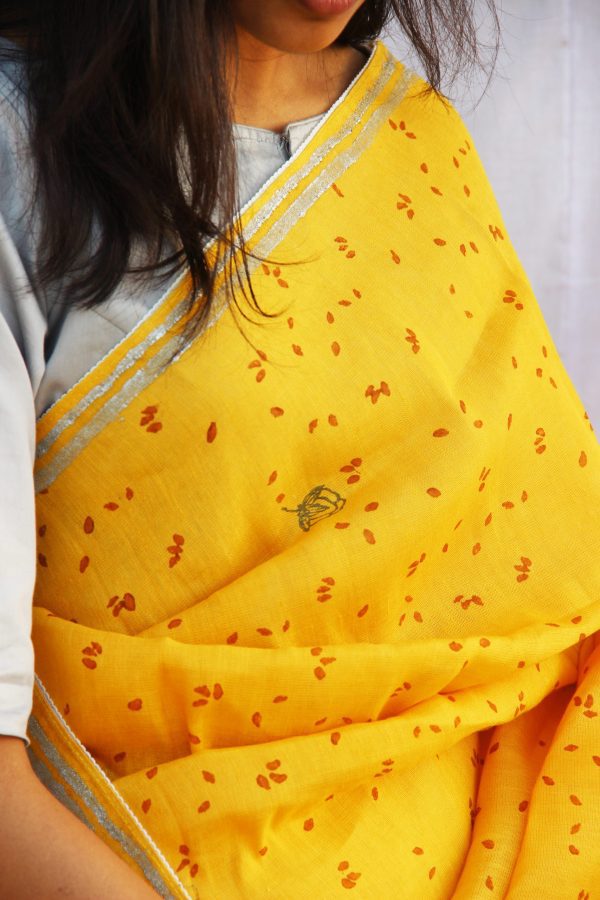 block printed sarees