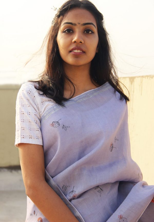 block printed sarees