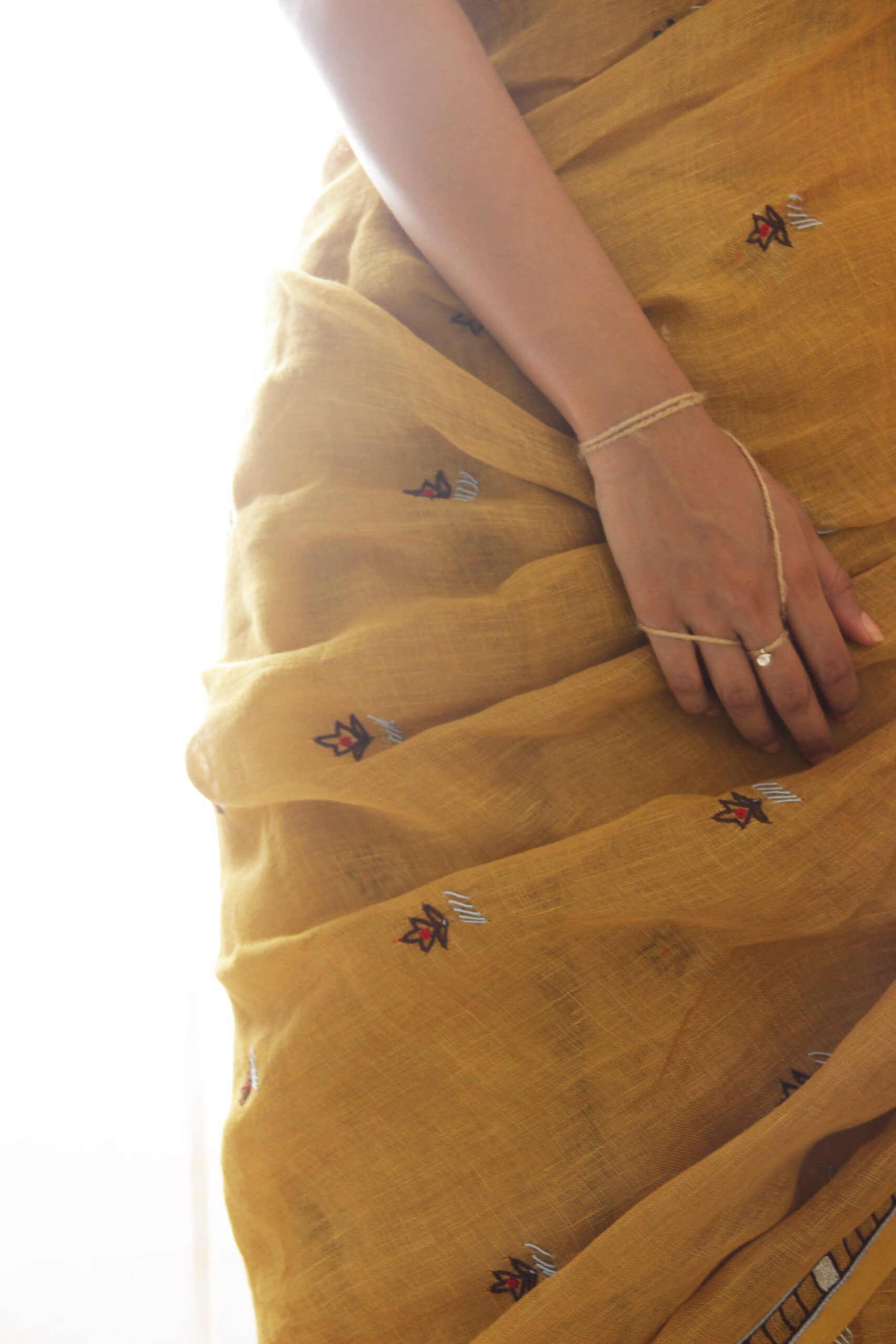 Mustard Yellow Sari