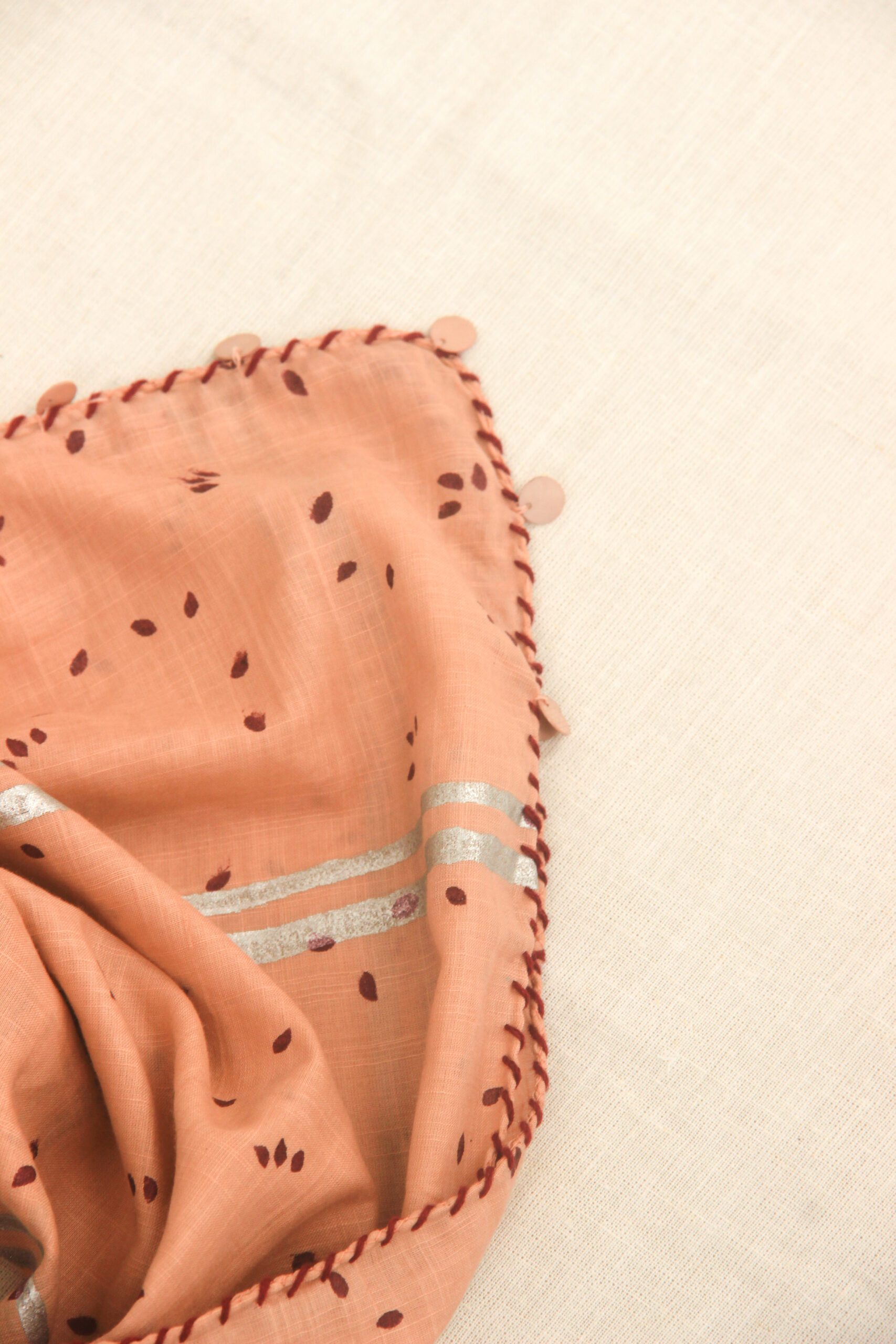 Peach Printed Bandana - Image 3