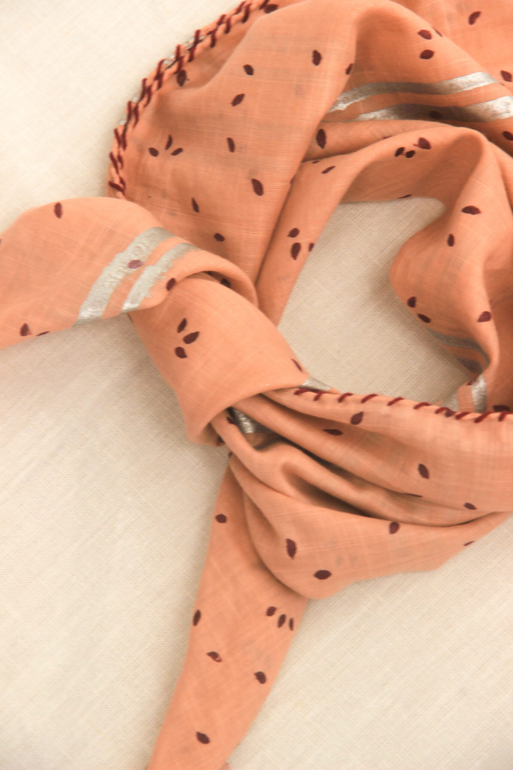 Peach Printed Bandana - Image 2