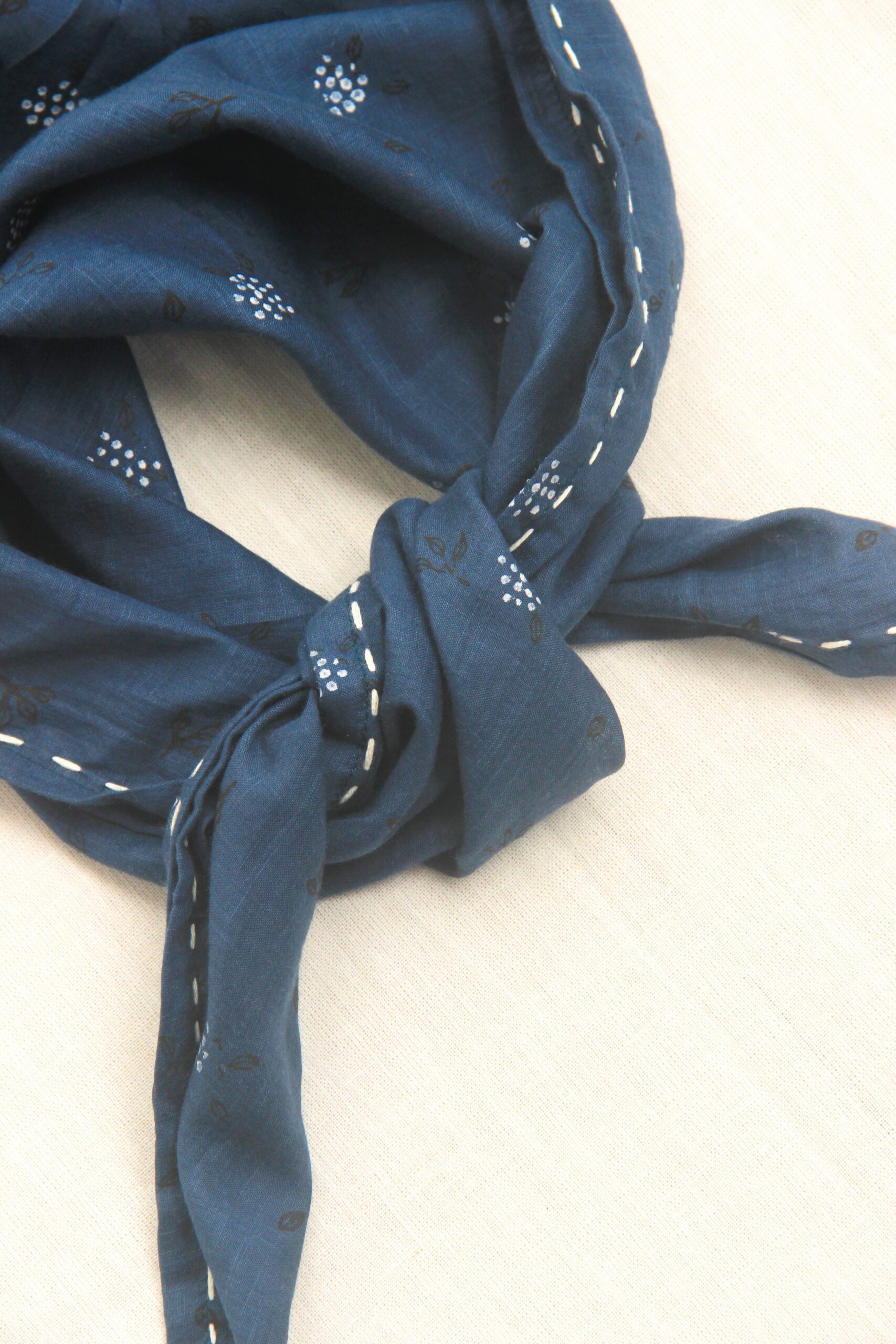 Indigo Printed Bandana - Image 2