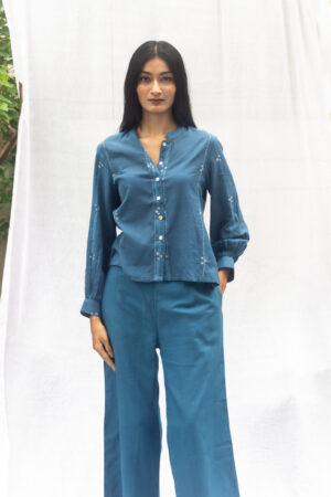 Moonlit river cotton and linen co-ord set
